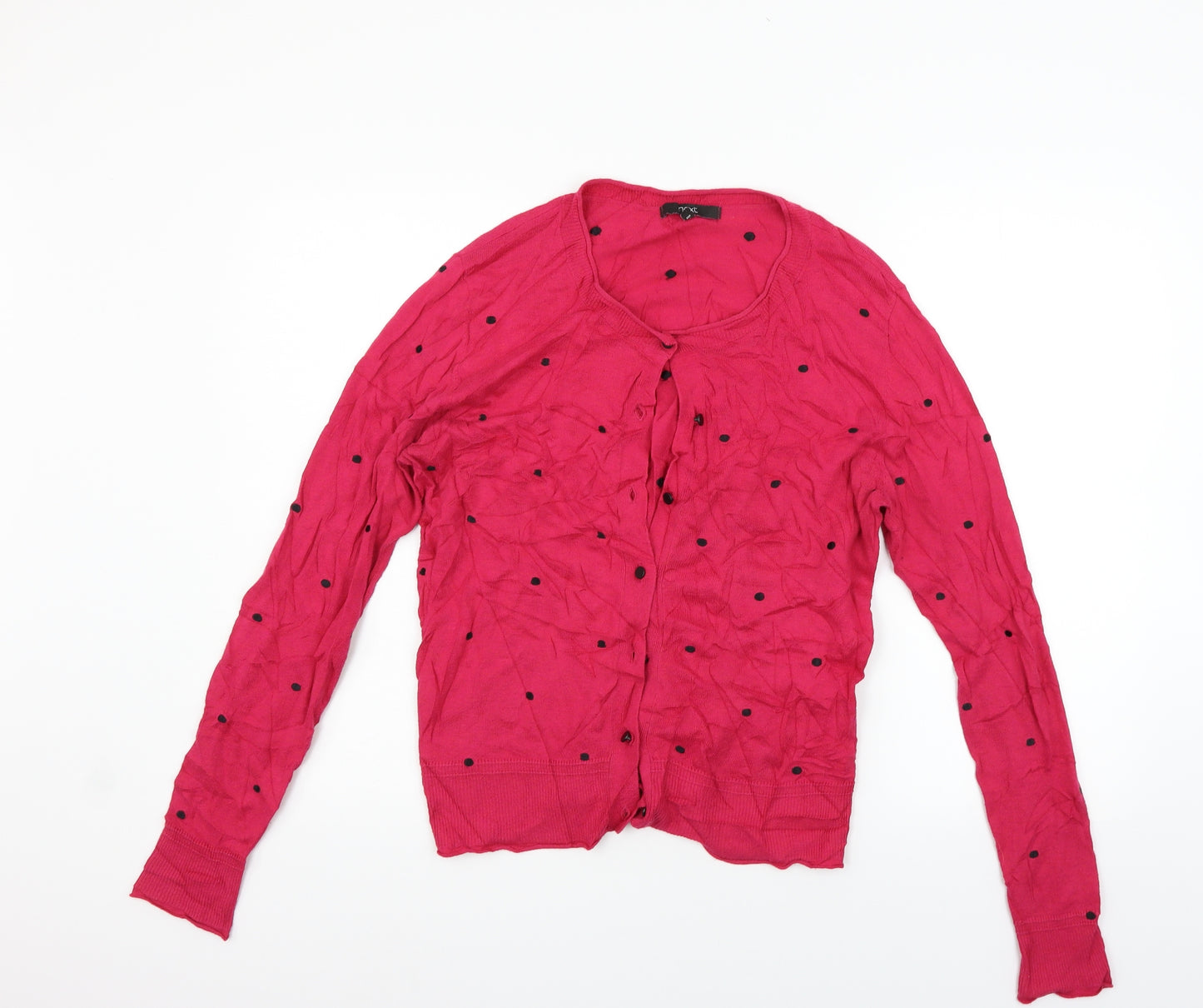 NEXT Womens Pink Polka Dot  Cardigan Jumper Size 12