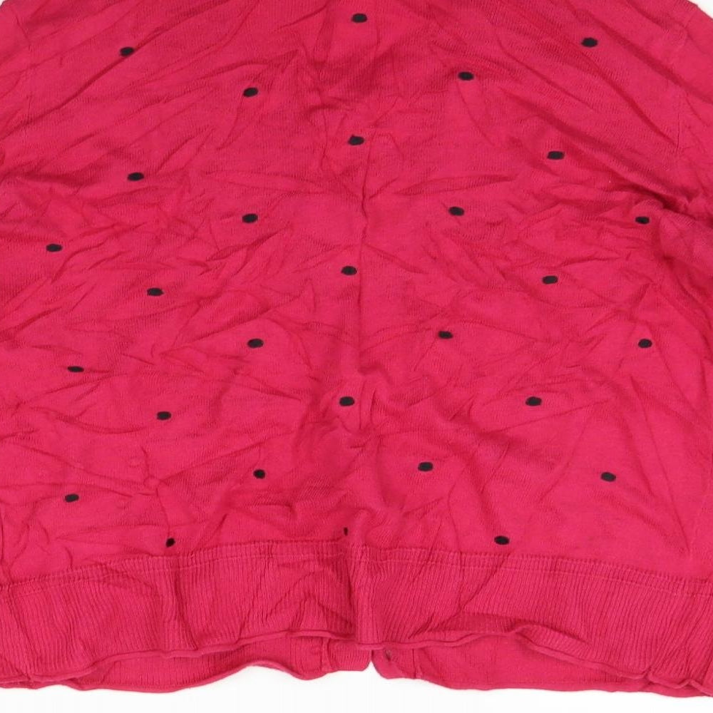NEXT Womens Pink Polka Dot  Cardigan Jumper Size 12