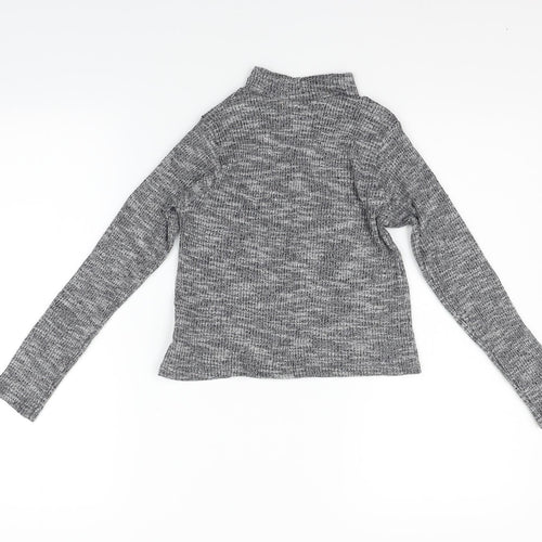MISS EVIE Girls Grey   Basic T-Shirt Size 9-10 Years