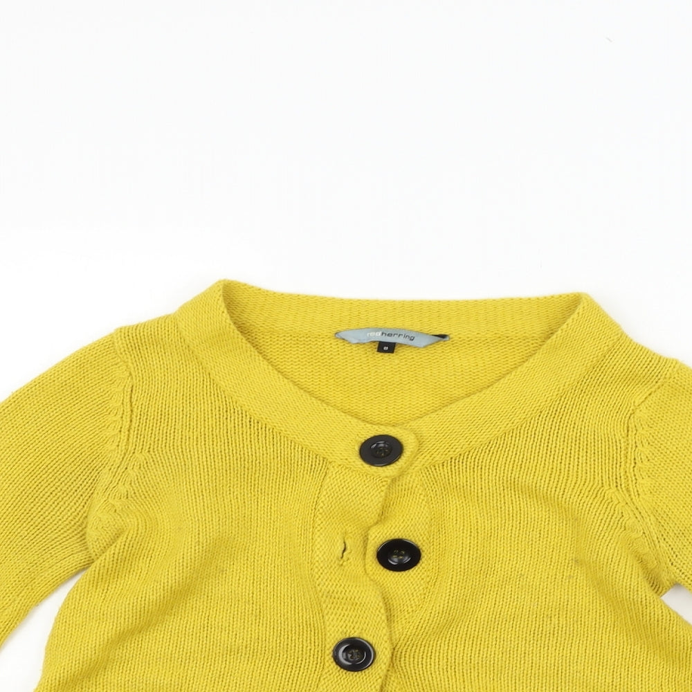 Red Herring Womens Yellow   Cardigan Jumper Size 8