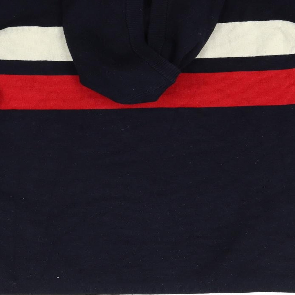 H&M Mens Blue Striped  Pullover Hoodie Size S