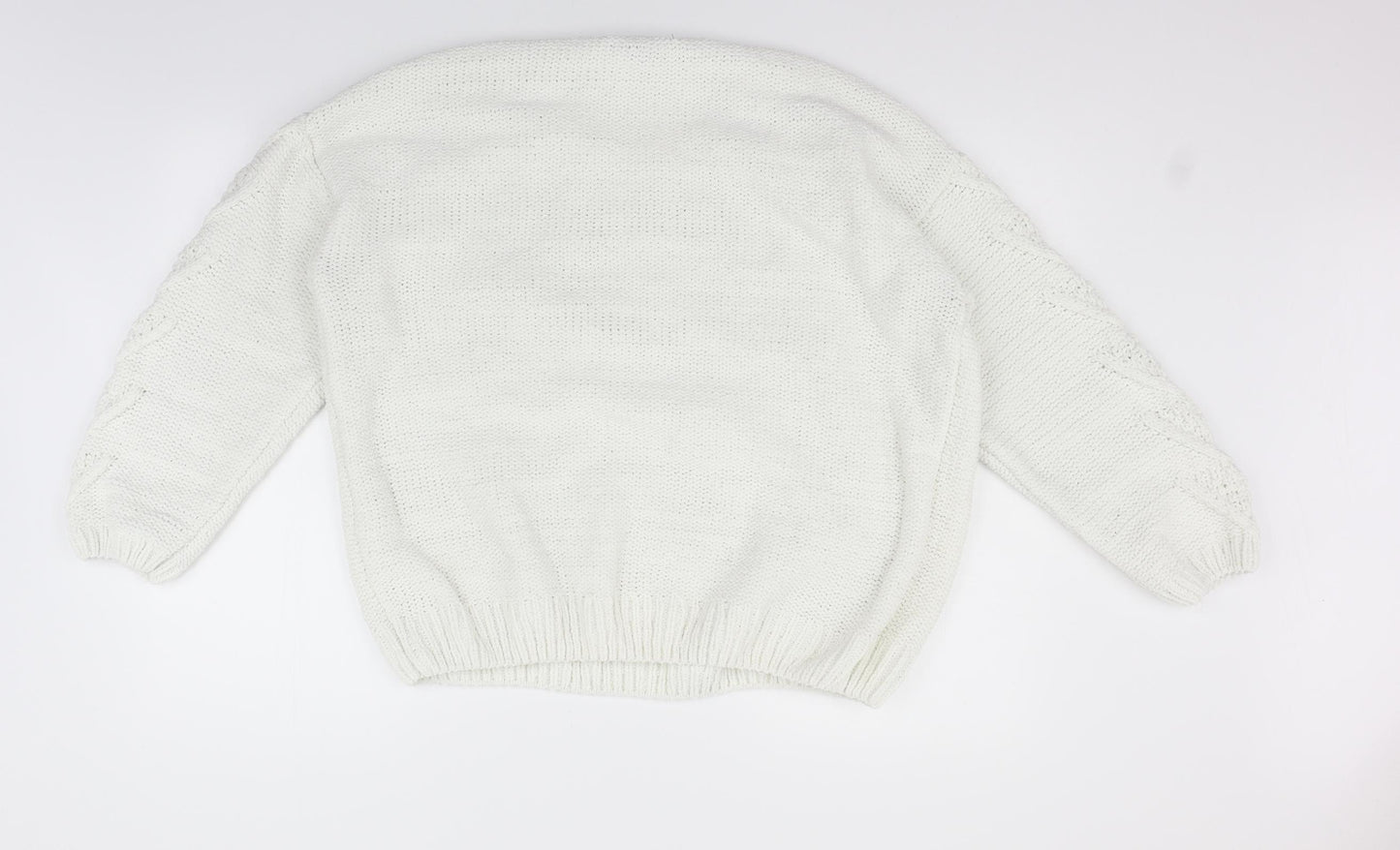 Primark Womens White   Henley Jumper Size XL