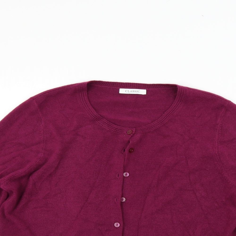 Marks and Spencer Womens Purple   Cardigan Jumper Size 14