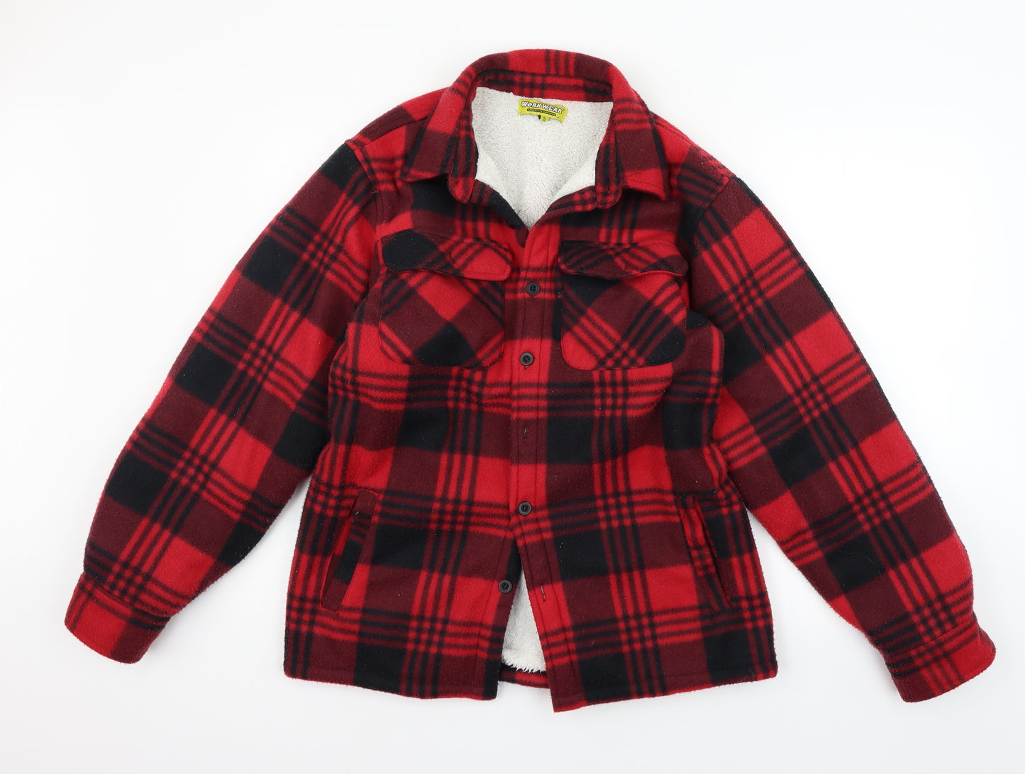 Workwear Mens Red Check  Jacket Coat Size S