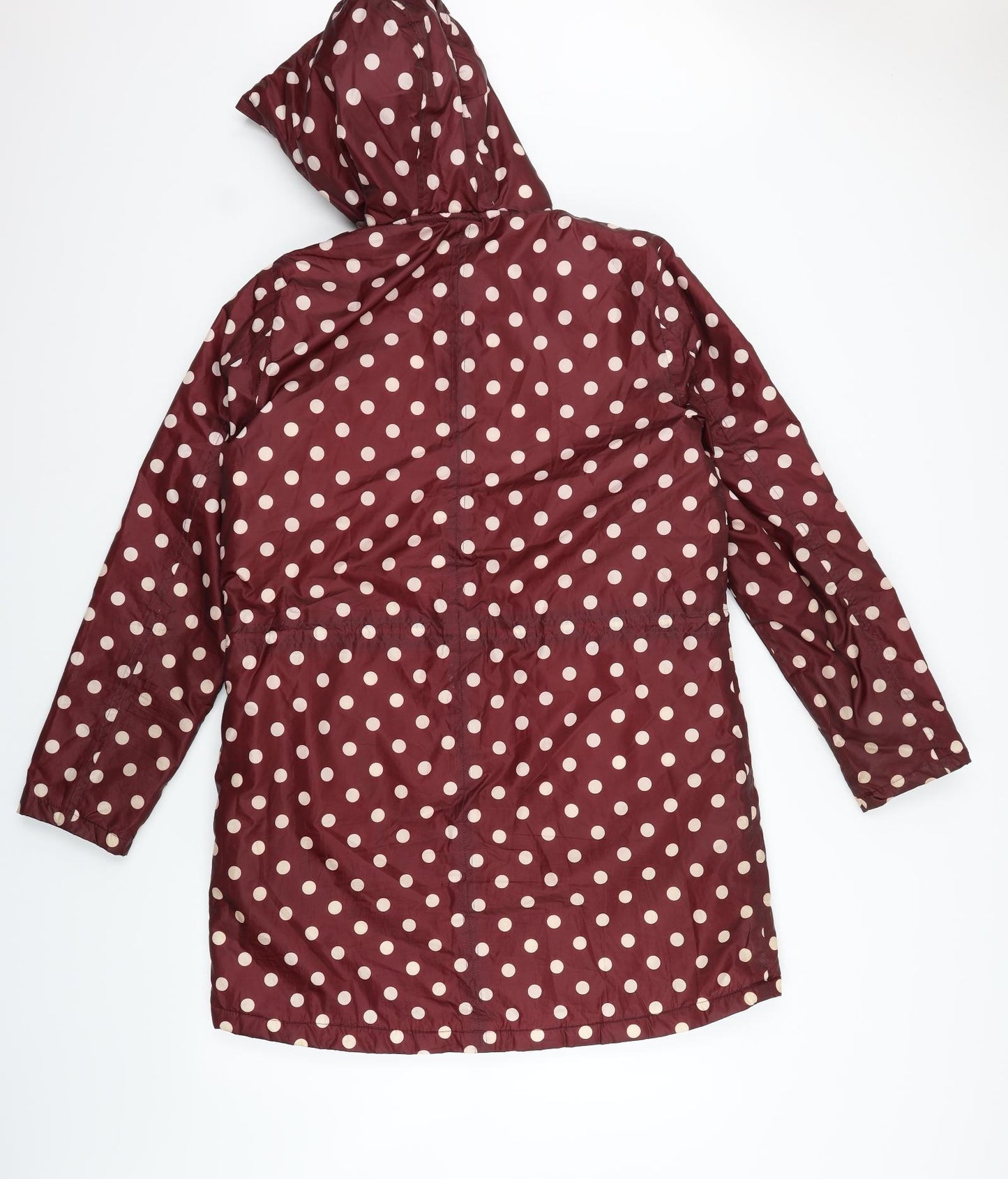 Cotton Traders Womens Purple Polka Dot  Jacket Coat Size 12