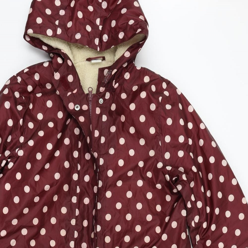 Cotton Traders Womens Purple Polka Dot  Jacket Coat Size 12