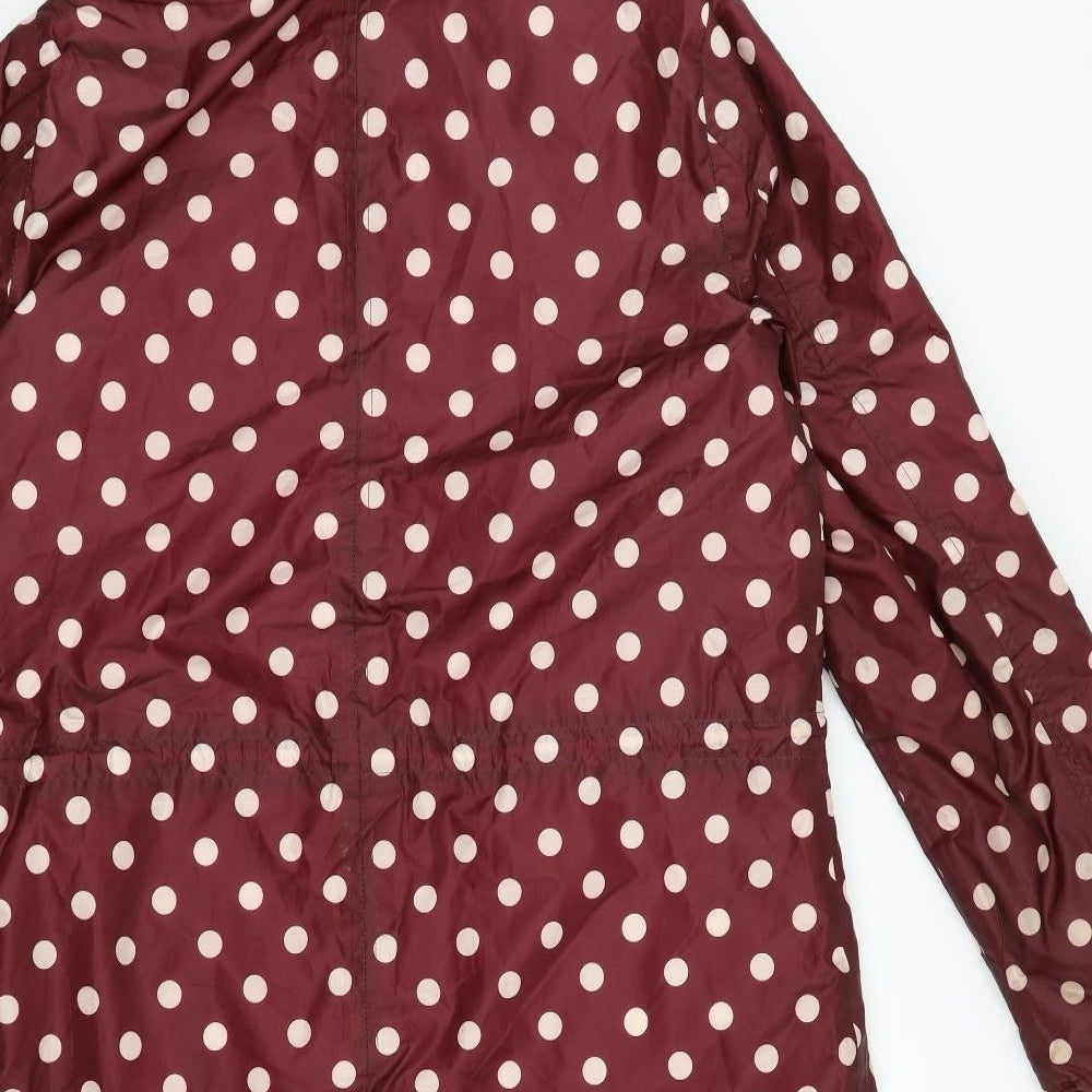 Cotton Traders Womens Purple Polka Dot  Jacket Coat Size 12