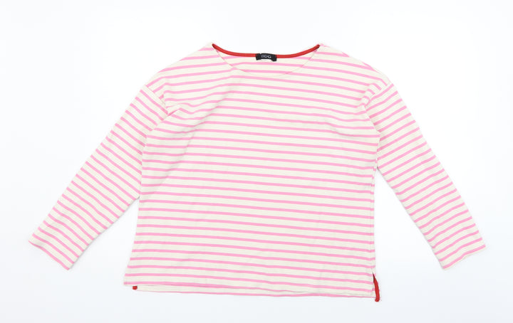 BDG Womens Pink Striped Pullover Jumper Size L
