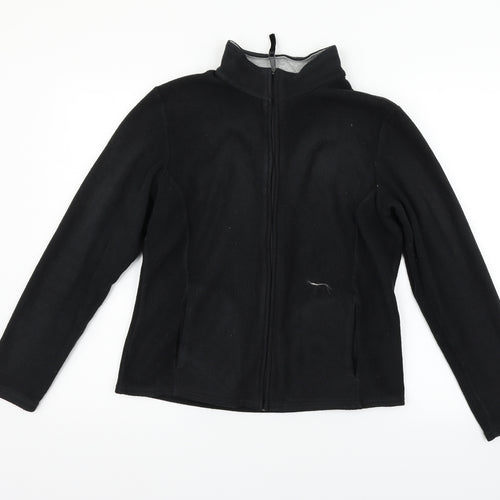 Marks and Spencer Womens Black   Full Zip Jumper Size 16