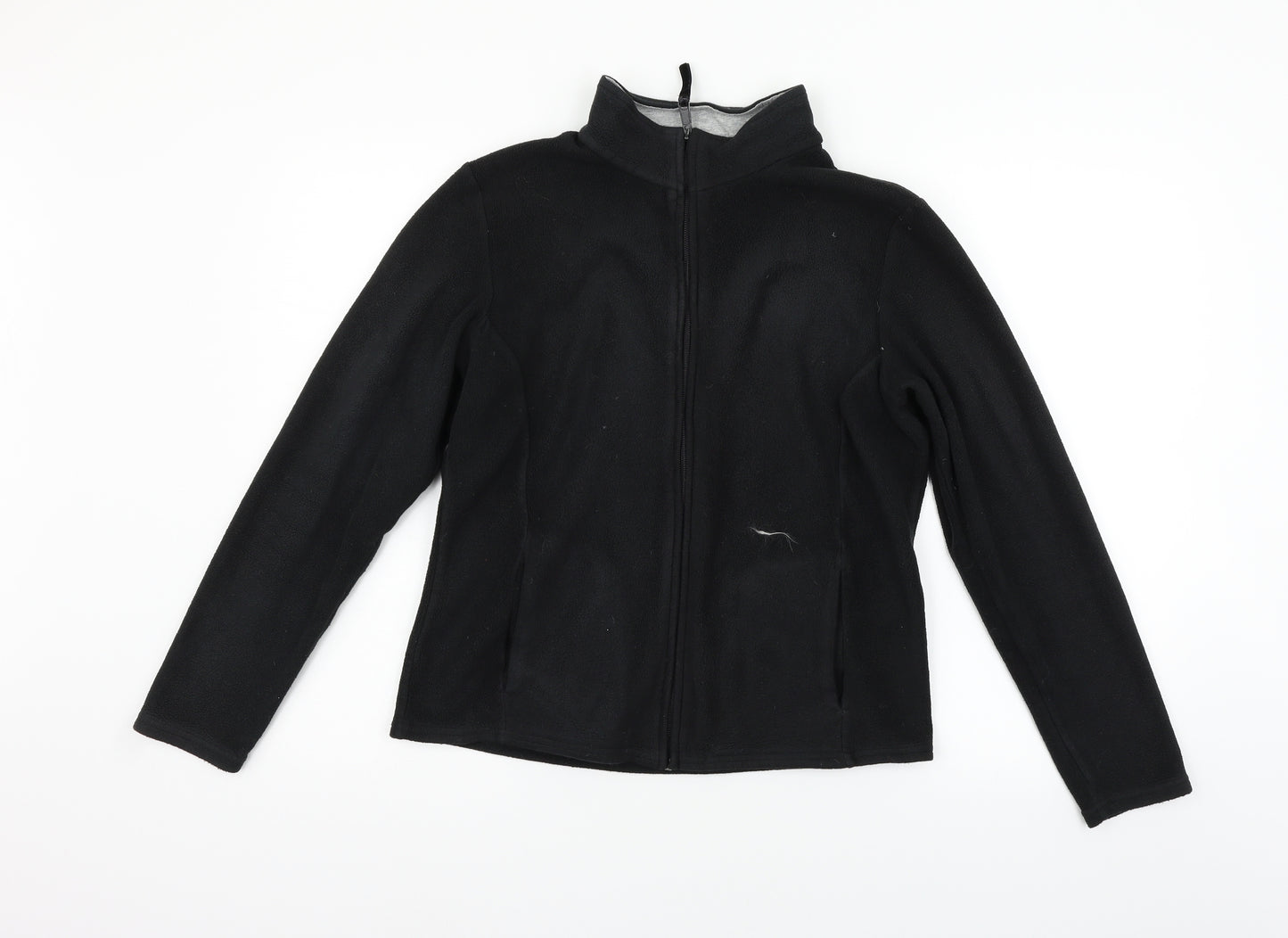 Marks and Spencer Womens Black   Full Zip Jumper Size 16