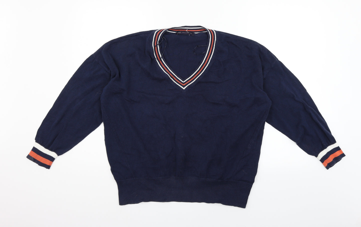 Marks and Spencer Womens Blue   Pullover Jumper Size L