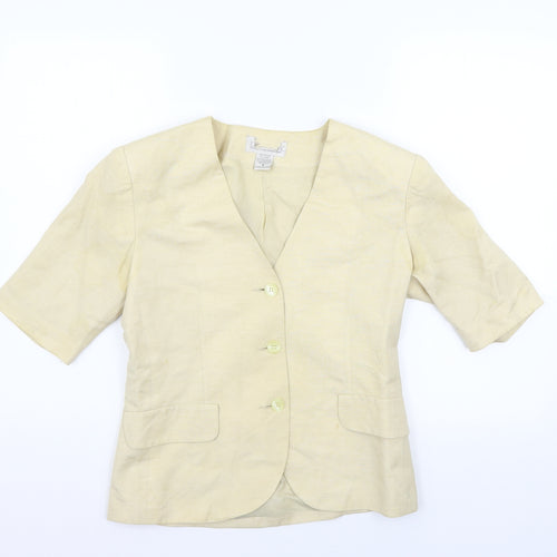 Preworn Womens Beige   Jacket Blazer Size 6