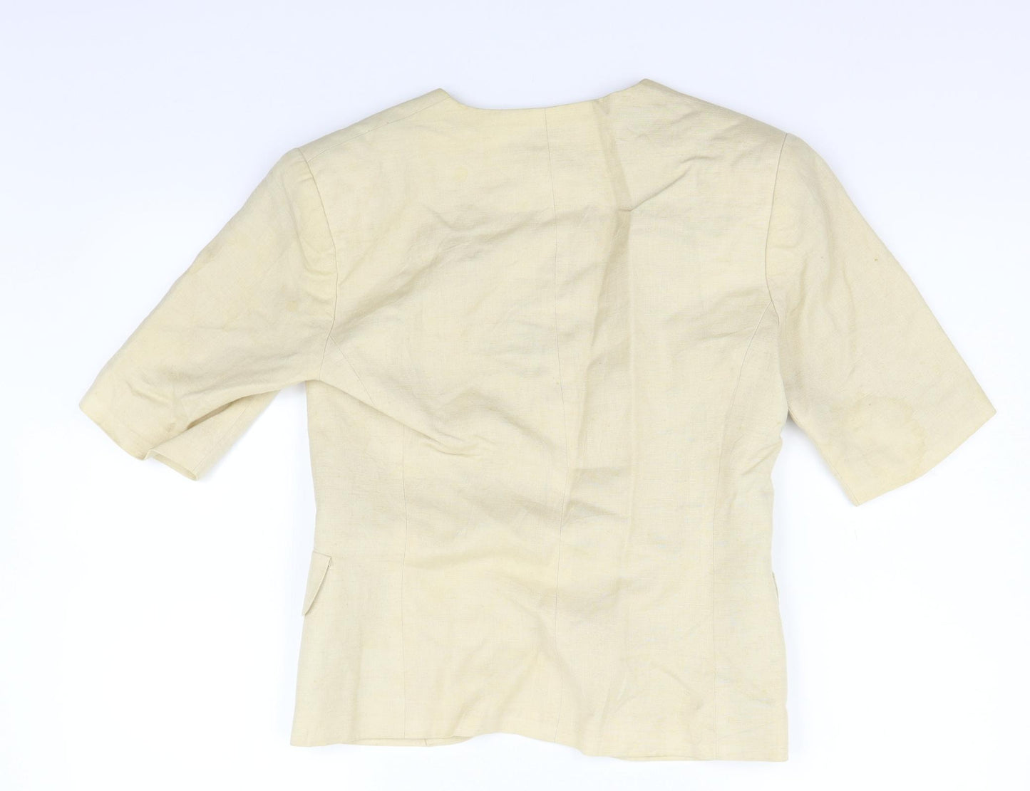 Preworn Womens Beige   Jacket Blazer Size 6