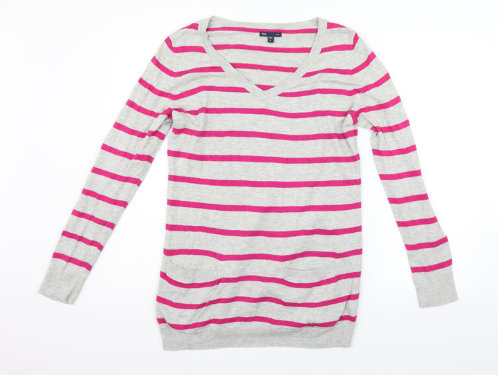 Gap Womens Pink Striped Jumper Dress Size M