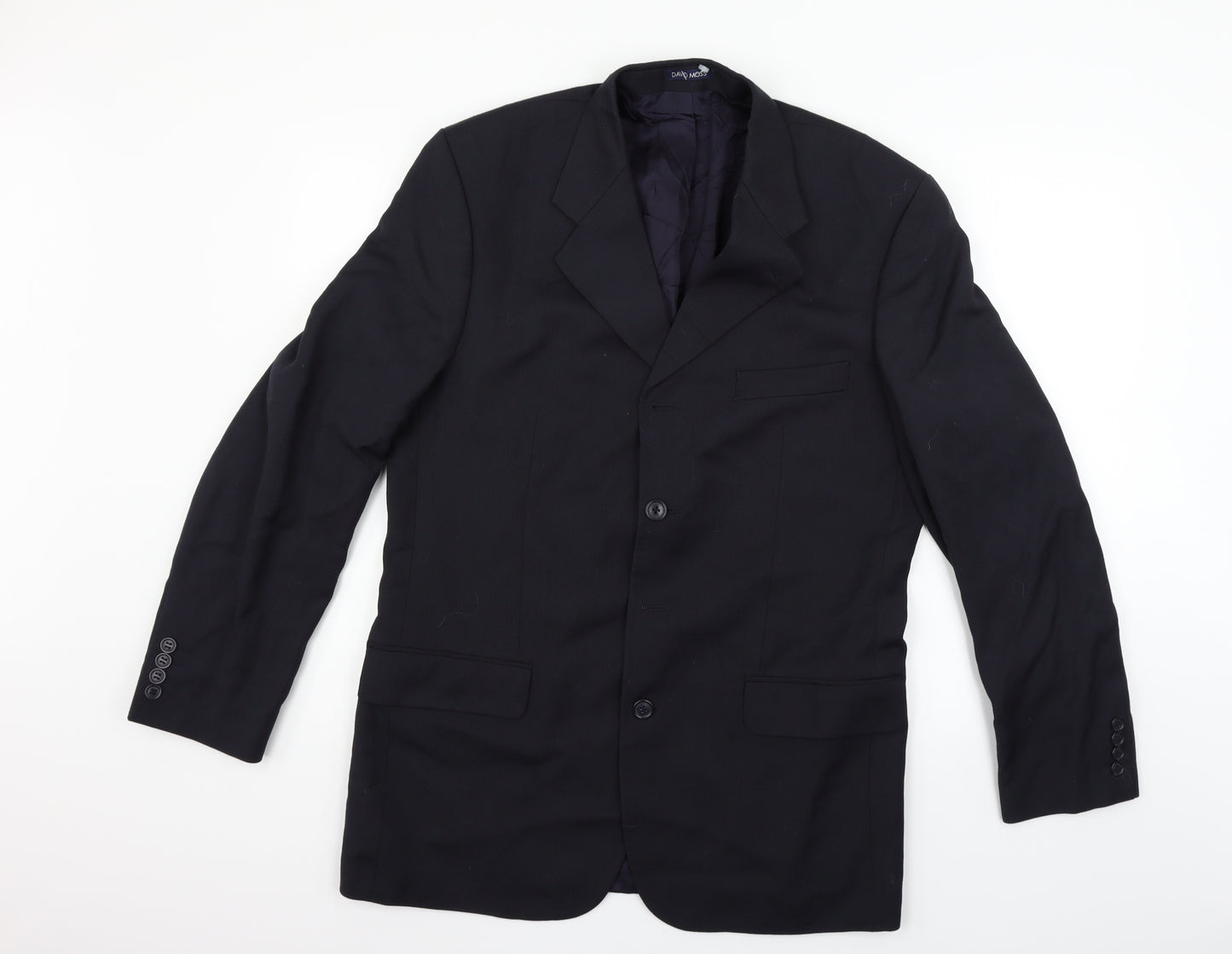 David Moss Mens Black   Jacket Coat Size L
