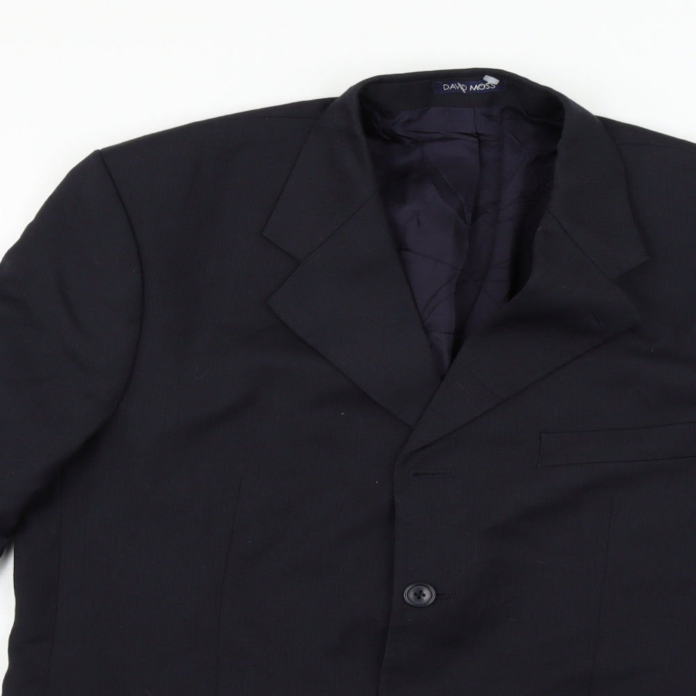 David Moss Mens Black   Jacket Coat Size L