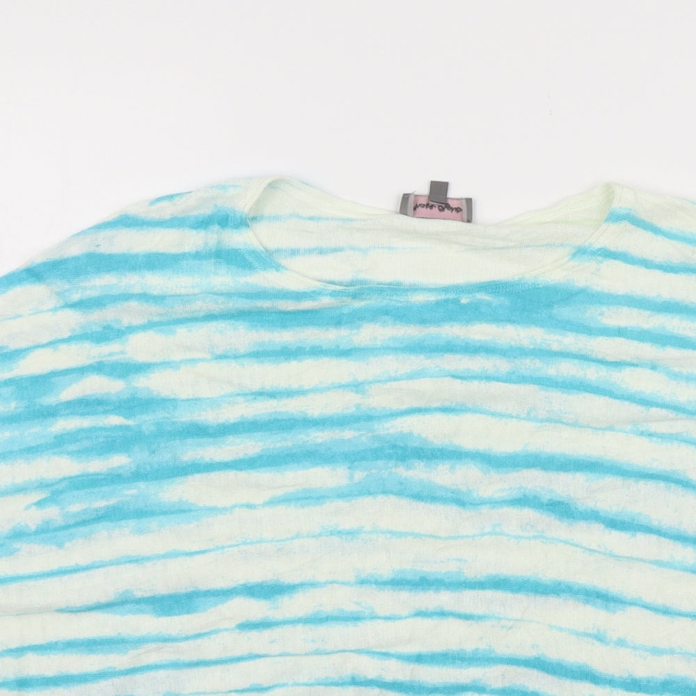 Phase Eight Womens Blue Striped  Pullover Jumper Size XS
