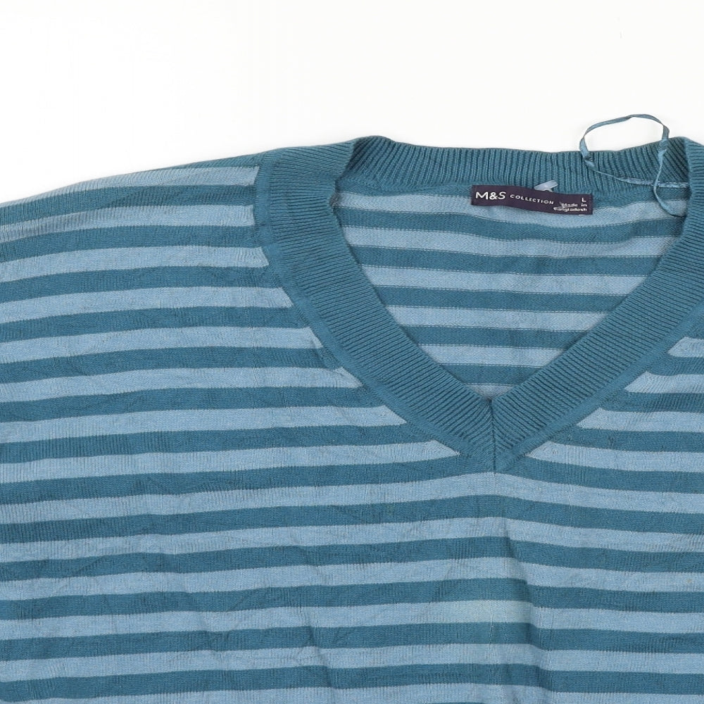 Primark Womens Blue Striped  Pullover Jumper Size L