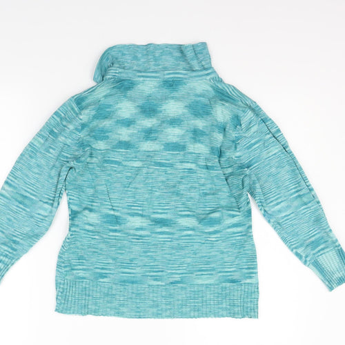Klass Womens Blue Striped  Pullover Jumper Size S