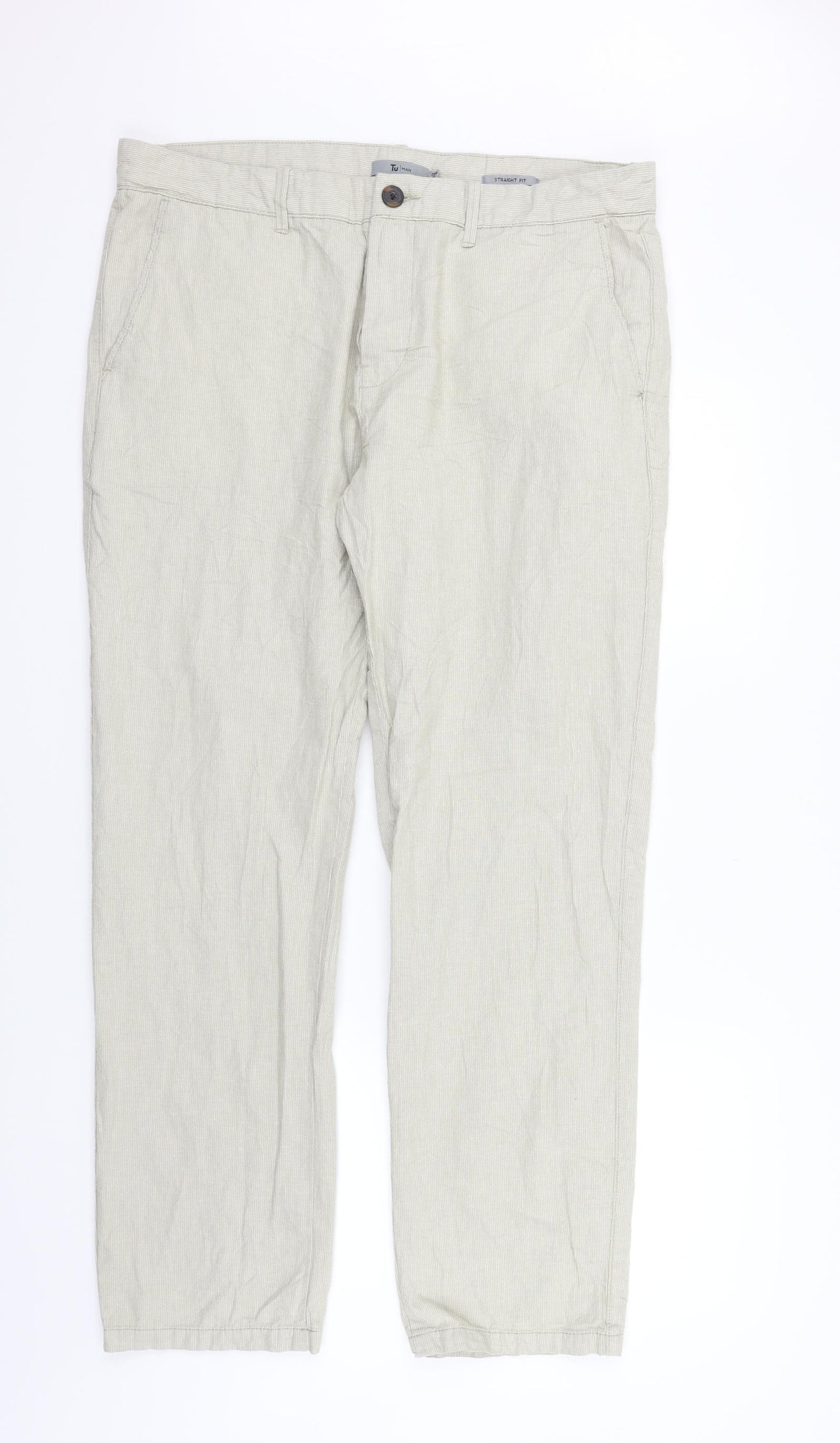 TU Mens Beige   Trousers  Size 38 in L28 in