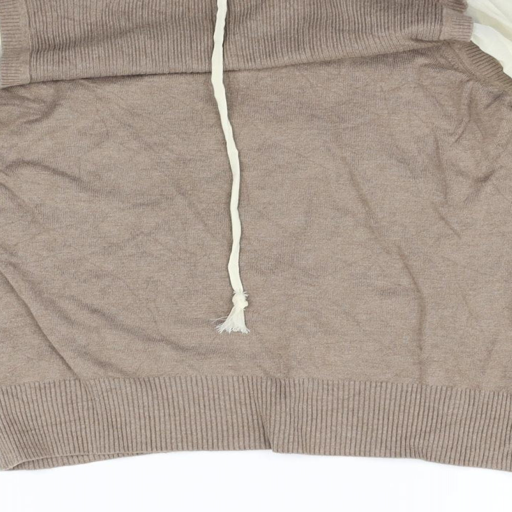 NEXT Womens Beige Houndstooth  Pullover Jumper Size 10