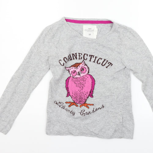 H&M Girls Grey Geometric  Pullover Jumper Size 11-12 Years