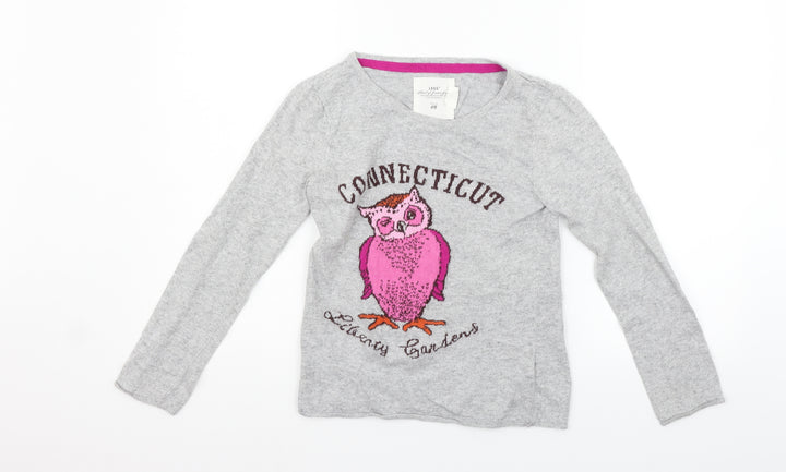H&M Girls Grey Geometric  Pullover Jumper Size 11-12 Years