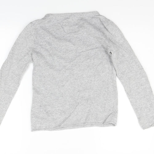 H&M Girls Grey Geometric  Pullover Jumper Size 11-12 Years