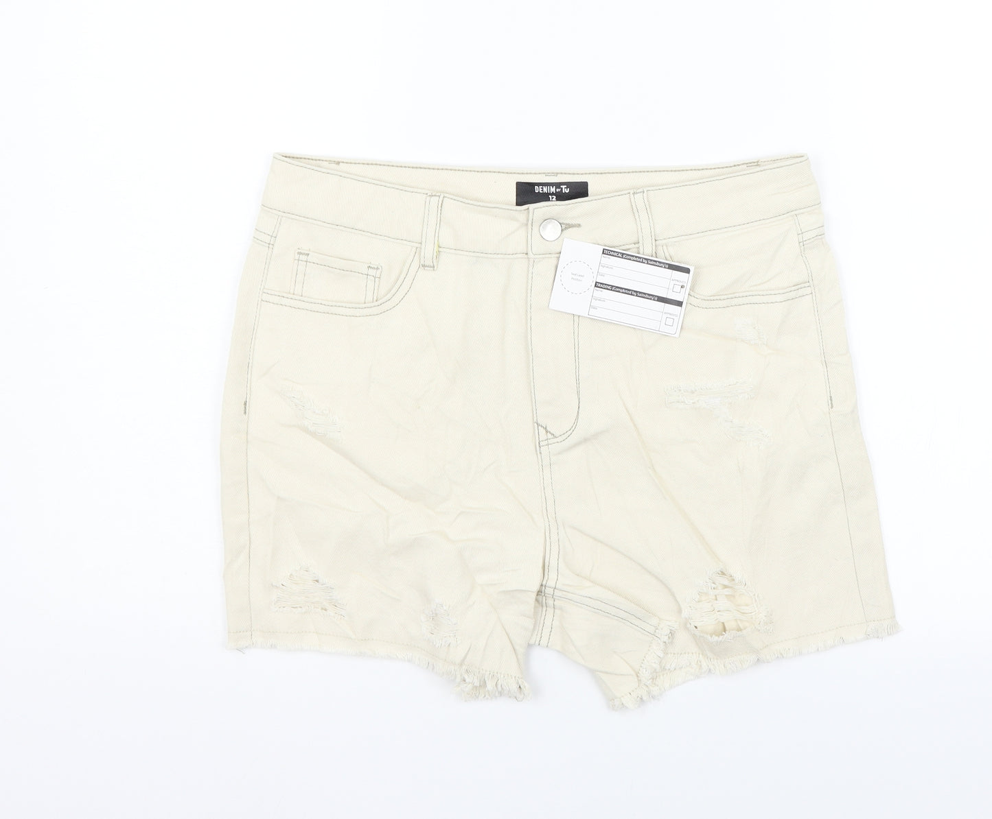 TU Womens Beige   Hot Pants Shorts Size 12