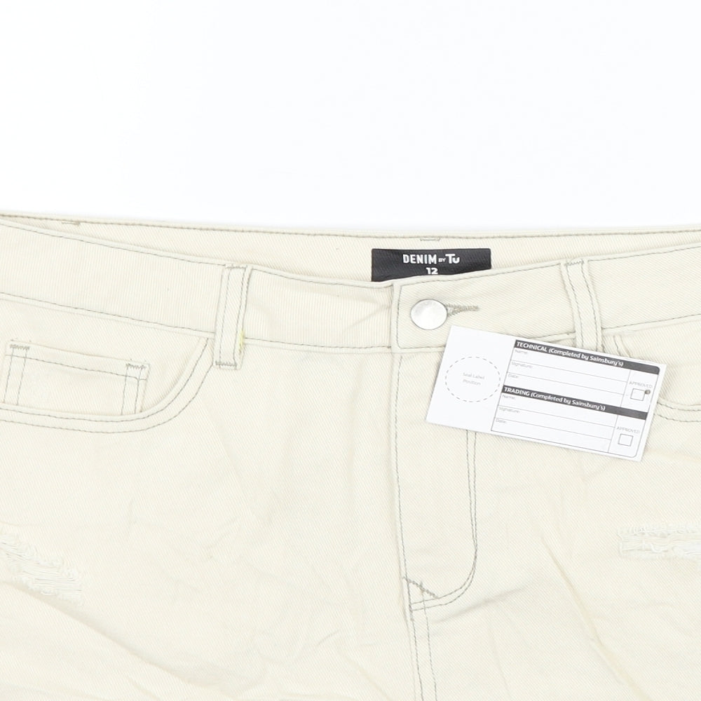 TU Womens Beige   Hot Pants Shorts Size 12