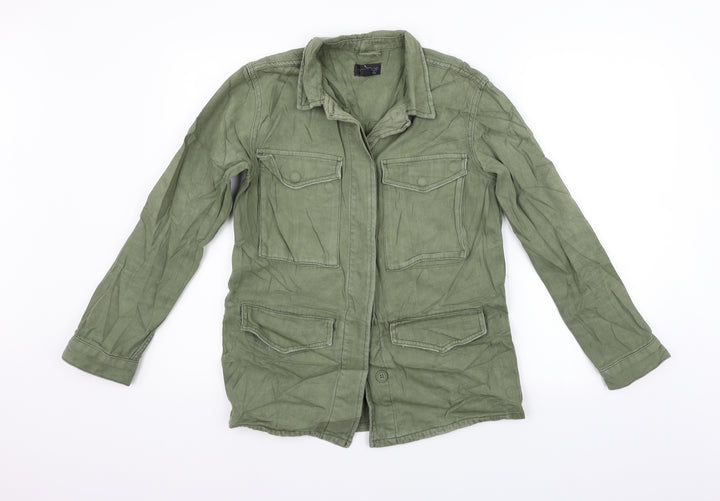 Topshop Womens Green   Basic Button-Up Size 6