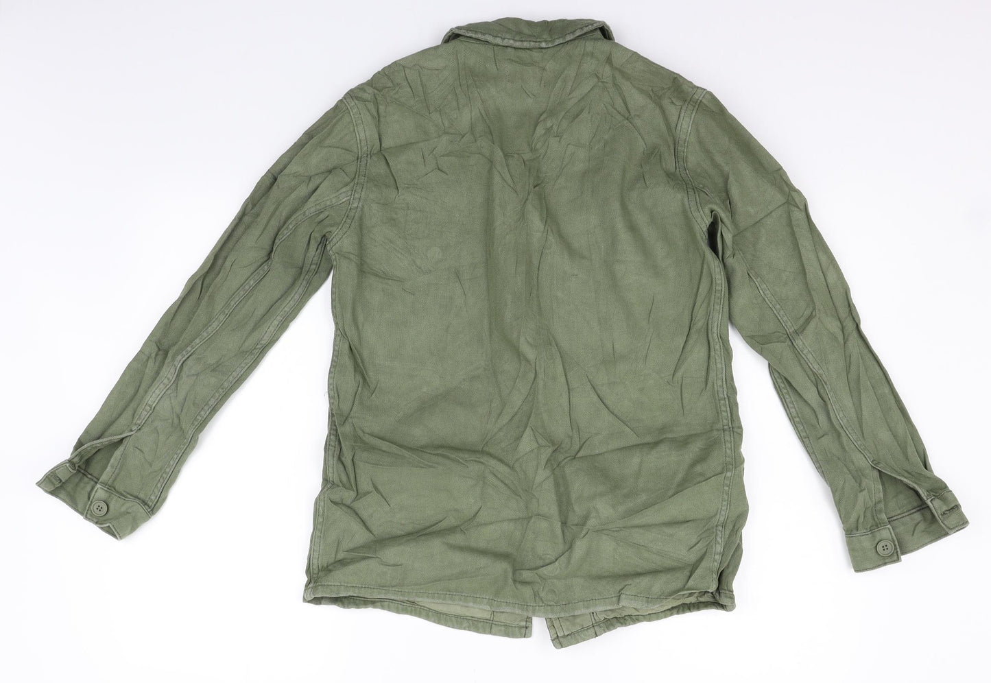 Topshop Womens Green   Basic Button-Up Size 6
