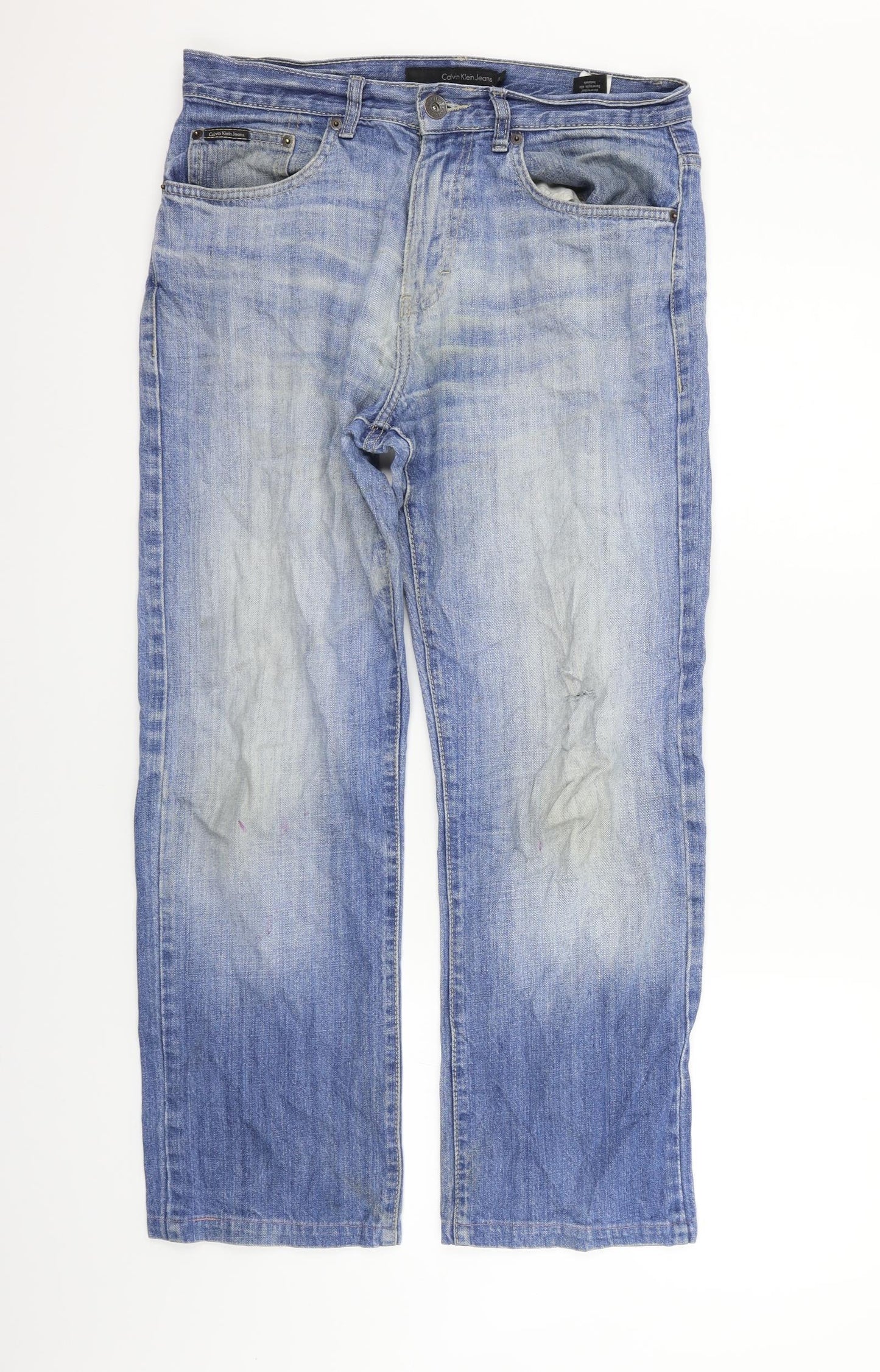 Calvin Klein Womens Blue   Straight Jeans Size 31 in L26 in