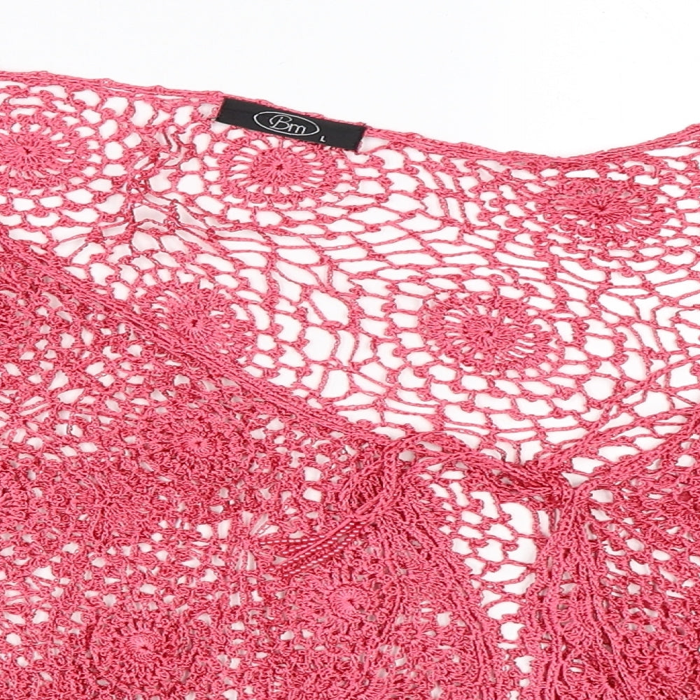 BM Womens Pink   Cardigan Jumper Size L