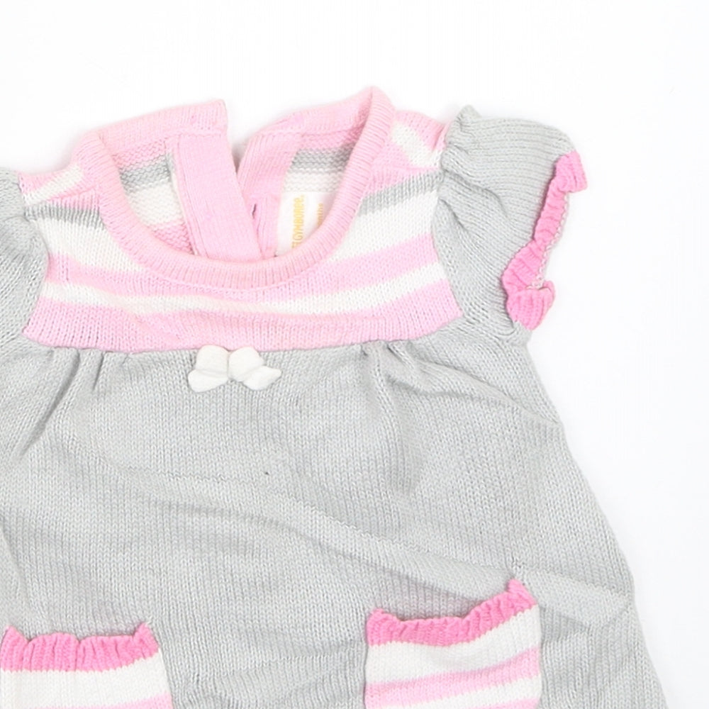 Gymboree Girls Grey   Shift  Size 0-3 Months