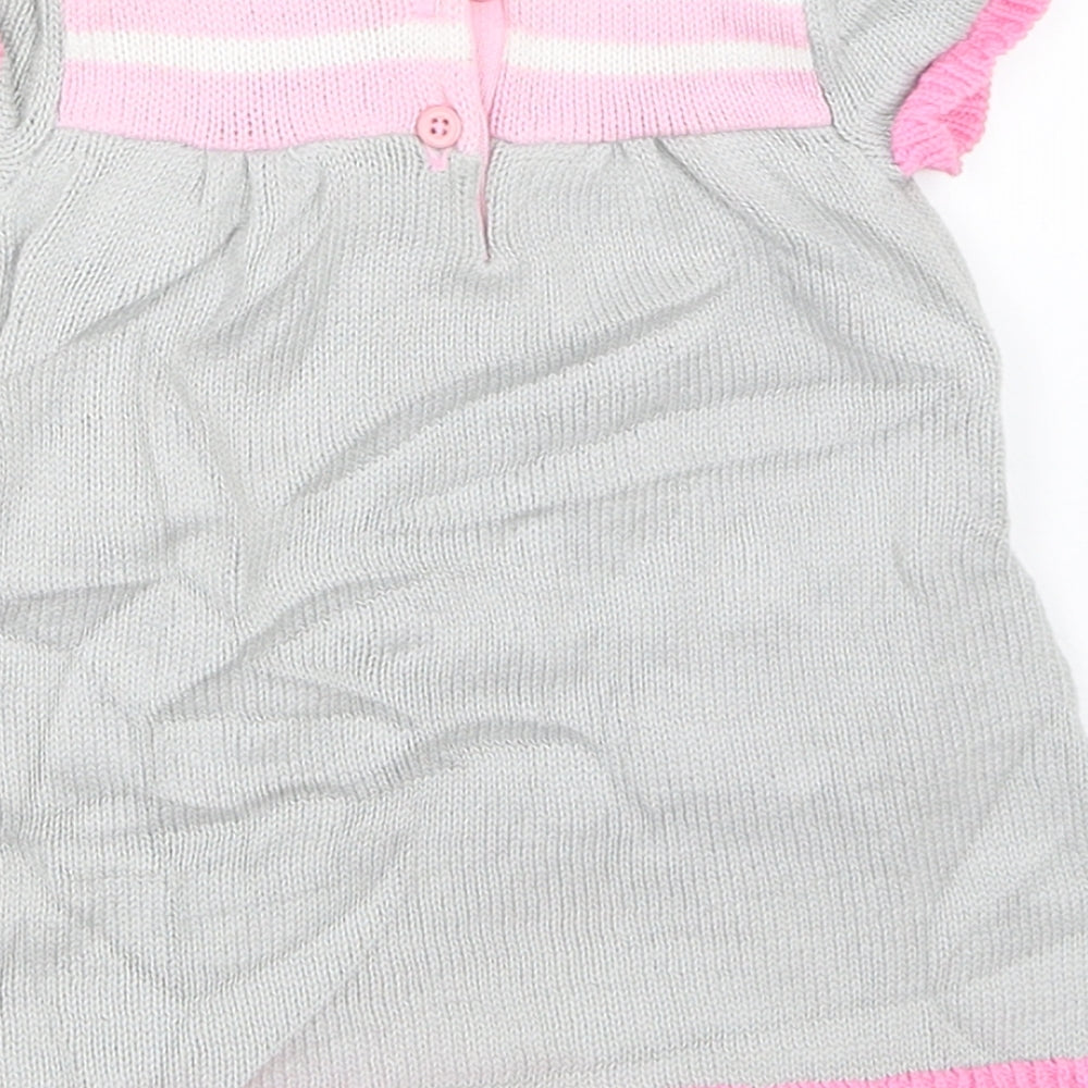 Gymboree Girls Grey   Shift  Size 0-3 Months
