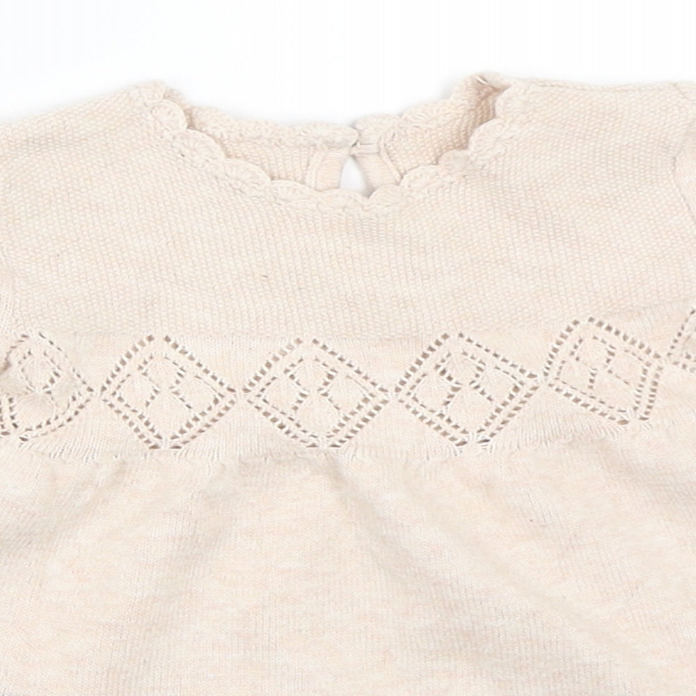 TU Girls Beige   Pullover Jumper Size 0-3 Months  - Winnie the Pooh