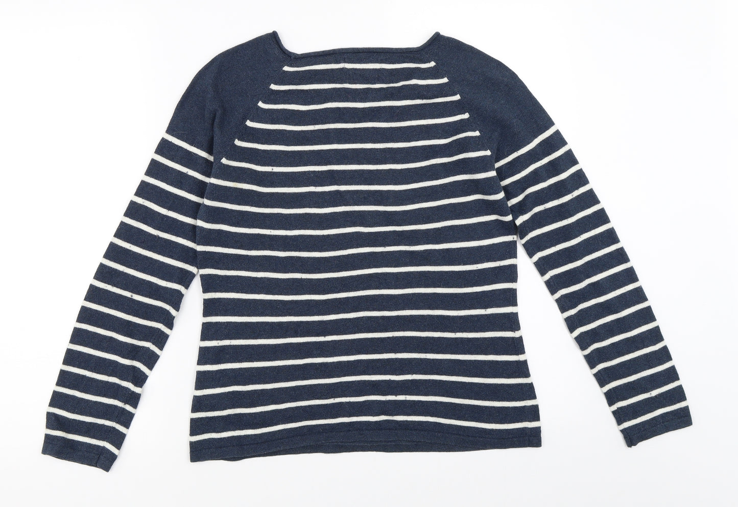 Seasalt Womens Blue Striped  Pullover Jumper Size 8