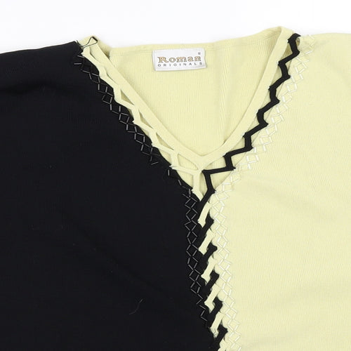 Roman Originals Womens Yellow   Basic Blouse Size S