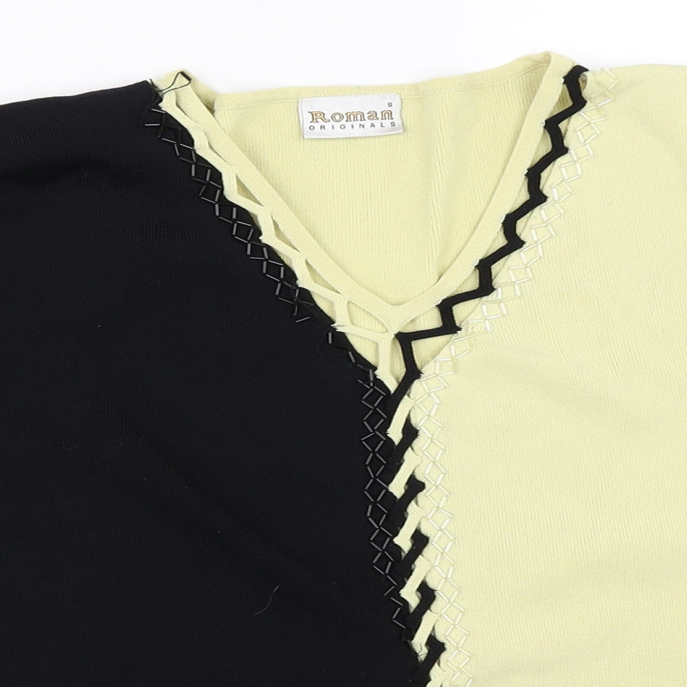Roman Originals Womens Yellow   Basic Blouse Size S