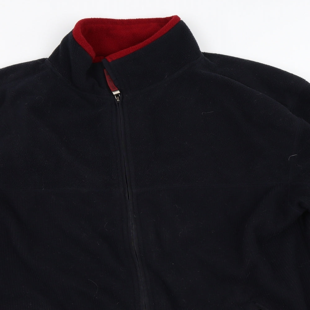 S Active Mens Black  Fleece Jacket Coat Size L