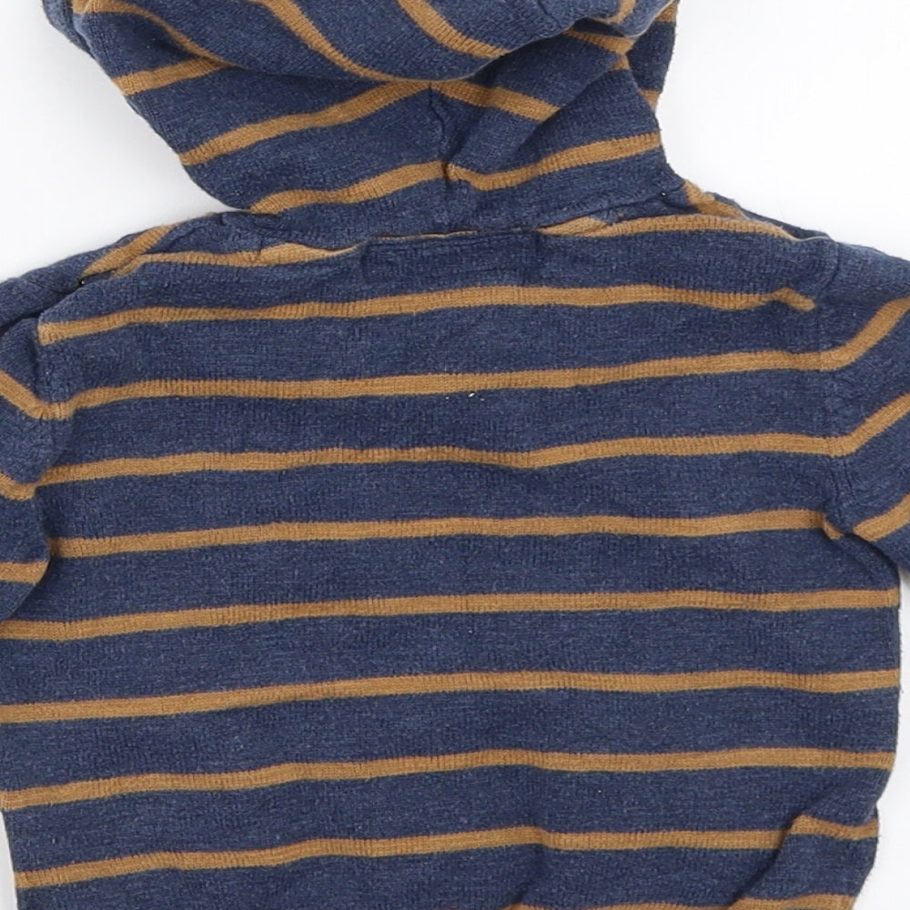 H&M Boys Blue Striped  Pullover Jumper Size 9-12 Months