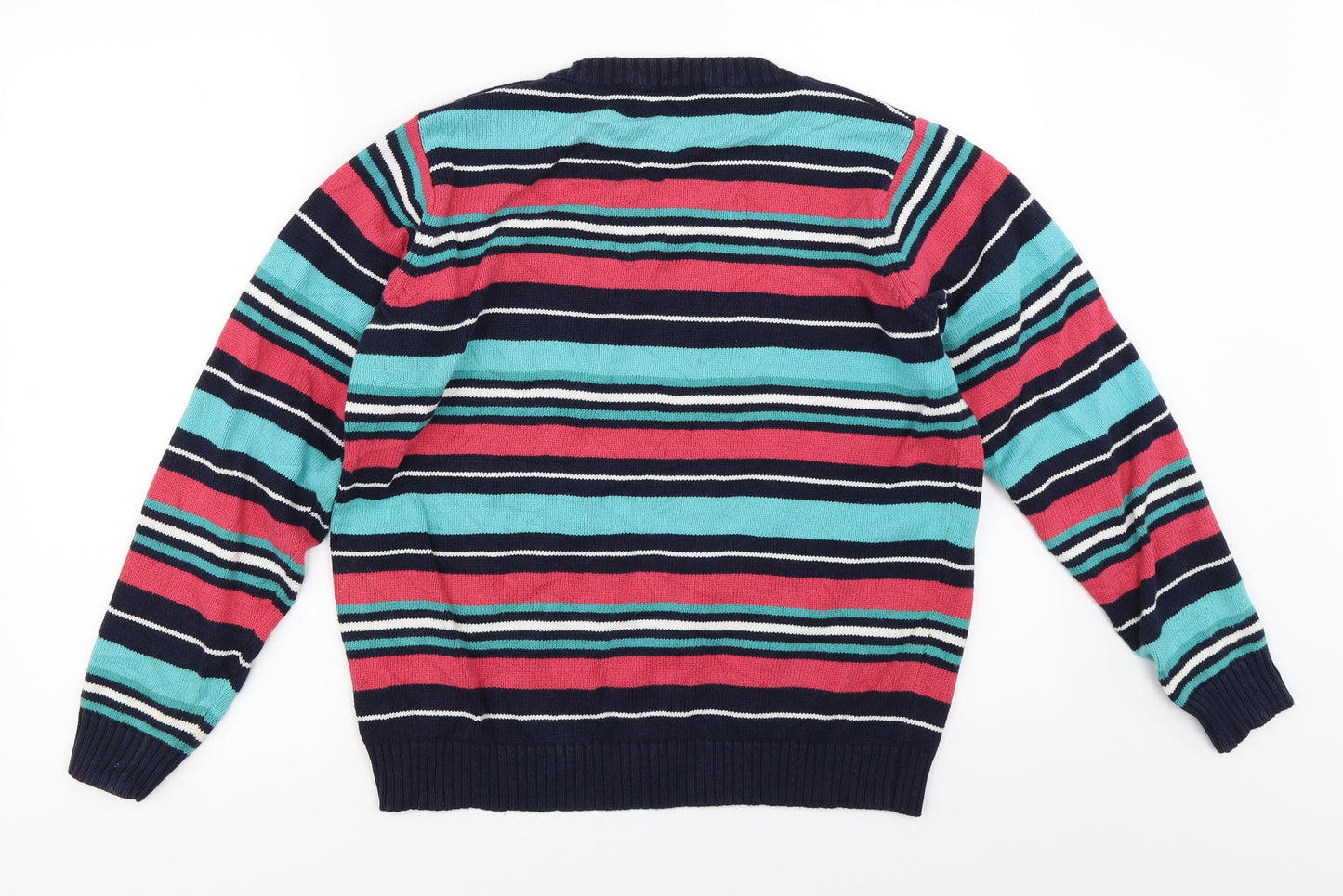 EWM Womens Blue Striped  Pullover Jumper Size 14