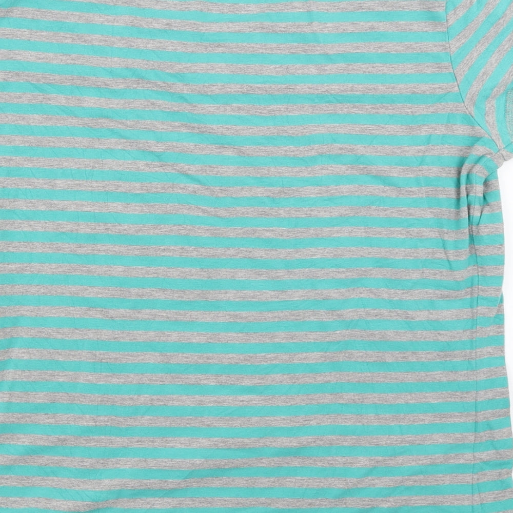 TU Womens Green Striped  Basic T-Shirt Size 18