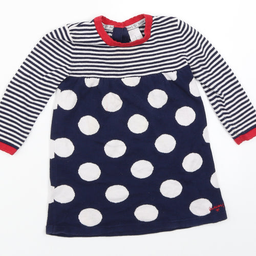 Jasper Conran Girls Blue   Jumper Dress  Size 12-18 Months