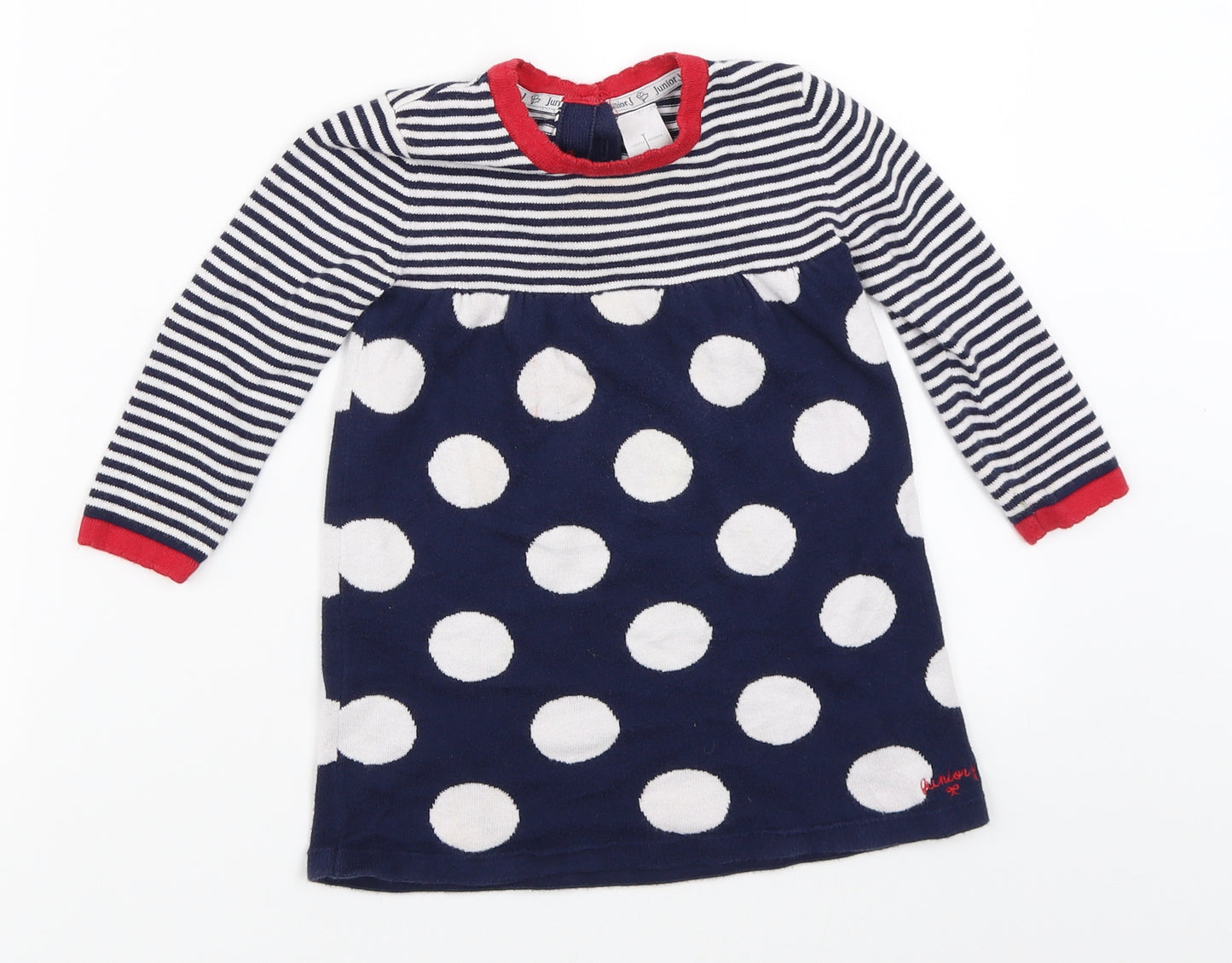 Jasper Conran Girls Blue   Jumper Dress  Size 12-18 Months
