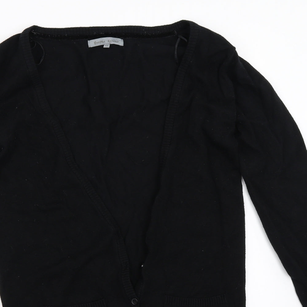 Bershka Womens Black   Cardigan Jumper Size M