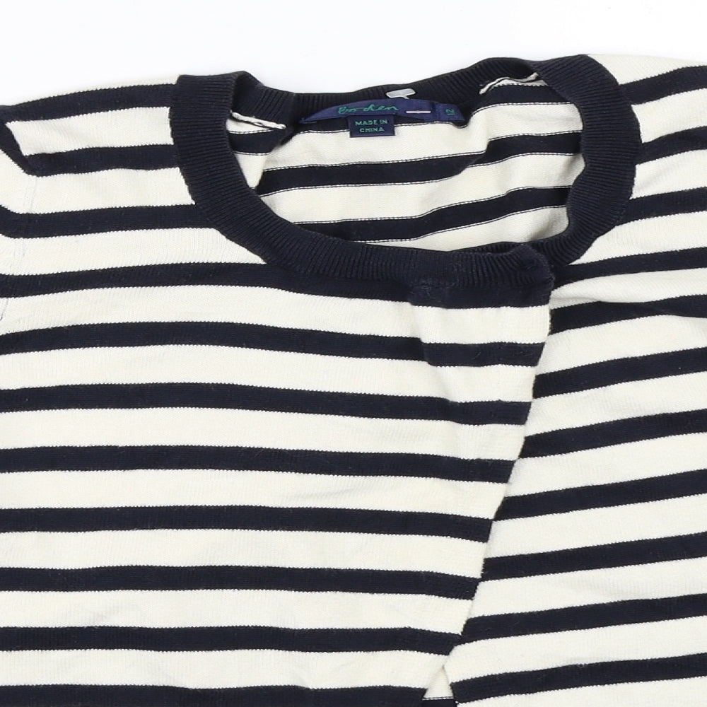 Boden Womens Blue Striped  Cardigan Jumper Size 12
