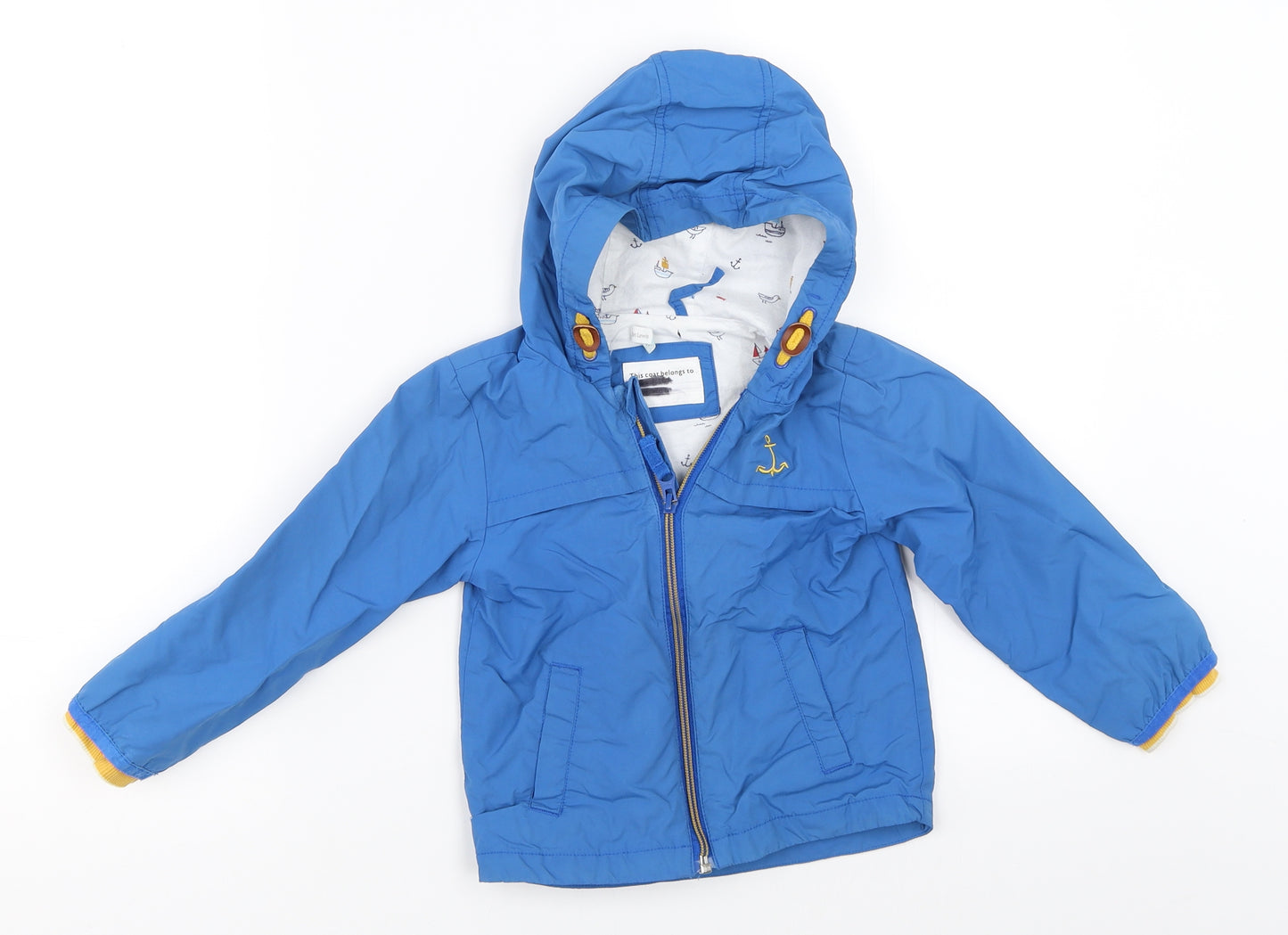 John Lewis Boys Blue   Jacket Coat Size 2-3 Years