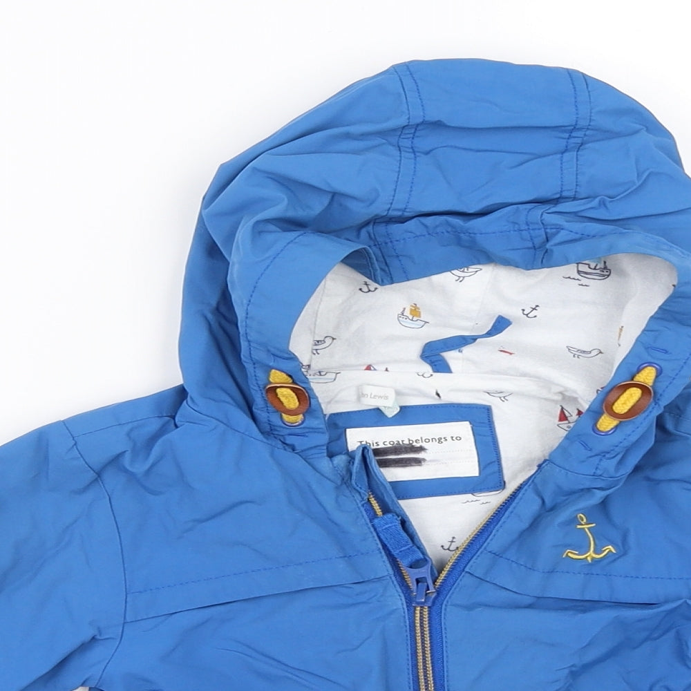 John Lewis Boys Blue   Jacket Coat Size 2-3 Years